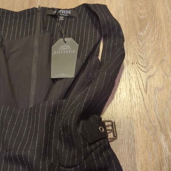 Disturbia striped mini pinafore dress size 4 new - Picture 3 of 6